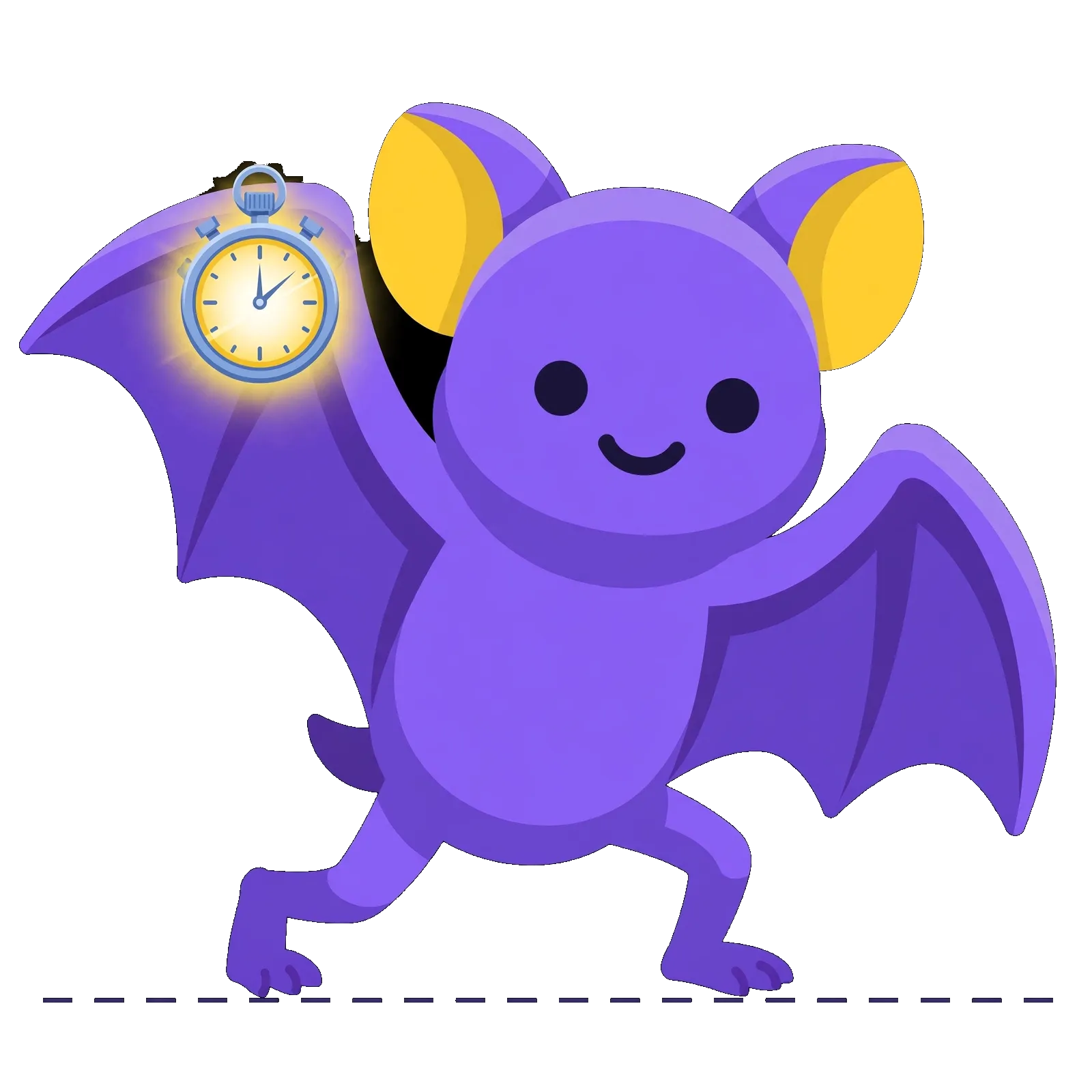 Pip the bat in a race car at the starting line